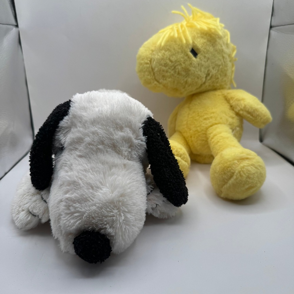 Peanuts Plush Toy Lot White Yellow Snoopy Woodstock Stuffed Animal